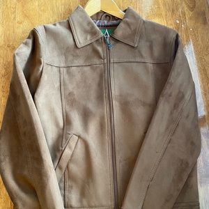 Armani Brown Suede Leather Jacket, Medium